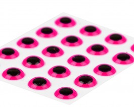 3D Epoxy Eyes, Fluo Pink, 5 mm